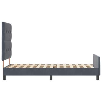 Bettgestell Dunkelgrau 90x200 cm Velours