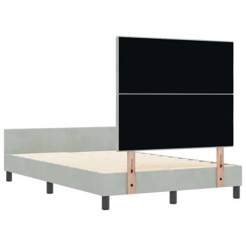 Hellgrauer Samt Bettgestell 120x200 cm