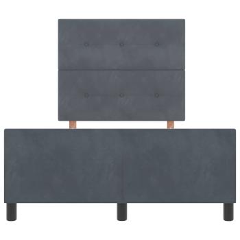 Boxspringbett mit Kopfteil Dunkelgrau 120 x 200 cm Samt
