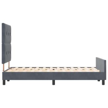 Boxspringbett mit Kopfteil Dunkelgrau 120 x 200 cm Samt