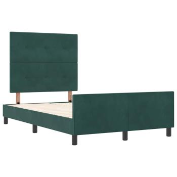 ARDEBO.de - Bettgestell Dunkelgrün 120x200 cm Samt