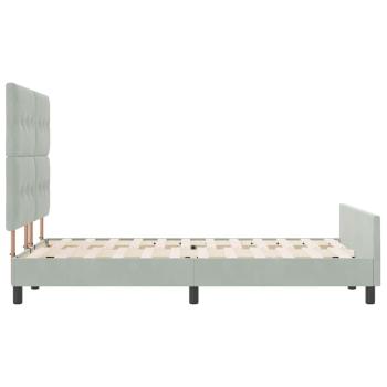 Bettgestell Hellgrau 140x190 cm Velvet