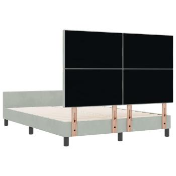 Bettgestell Hellgrau 140x190 cm Velvet