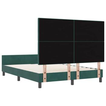 Dunkelgrünes Samt Bettgestell 140x190 cm