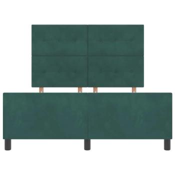 Dunkelgrünes Samt Bettgestell 140x190 cm