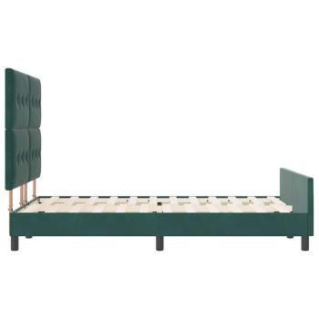 Dunkelgrünes Samt Bettgestell 140x190 cm