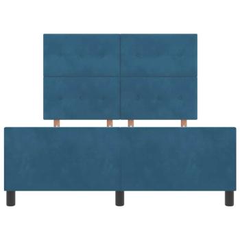 Bettgestell Dunkelblau 140x190 cm Samt