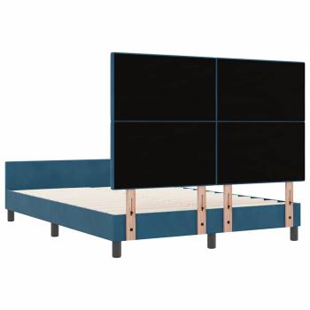 Bettgestell Dunkelblau 140x190 cm Samt