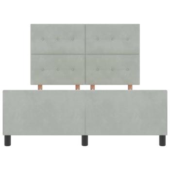 Bettgestell Hellgrau 140x200 cm Samt