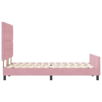 Bettgestell Pink 140x200 cm Samt
