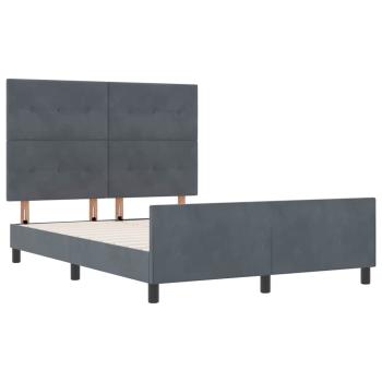Bettgestell Dunkelgrau 160x200 cm Samt