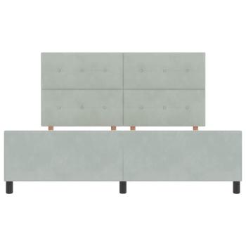 Bettgestell Hellgrau 180x200 cm Samt