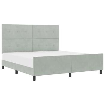 Bettgestell Hellgrau 180x200 cm Samt