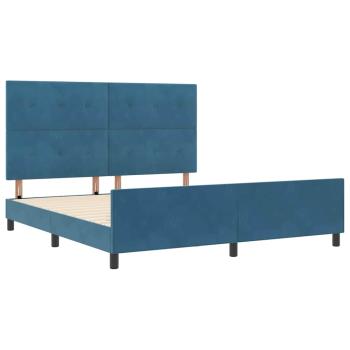 Bettgestell Dunkelblau 180x200 cm Samt
