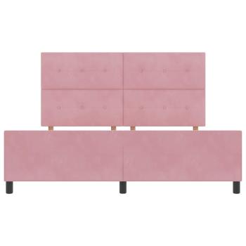 Pinkes Samtbettgestell 180x200 cm