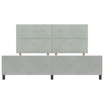 Bettgestell Hellgrau 200x200 cm Samt