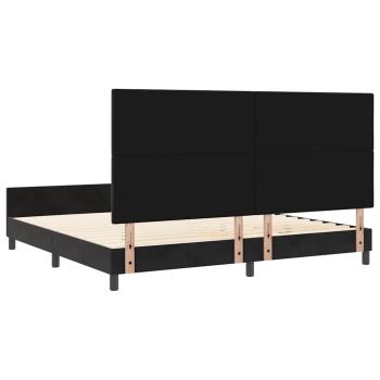 ARDEBO.de - Bettgestell Schwarz 200x200 cm Samt
