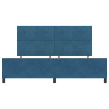 Bettgestell Dunkelblau 200x200 cm Samt