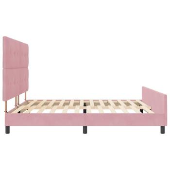Bettgestell Rosa 200x200 cm Samt