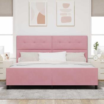 Bettgestell Rosa 200x200 cm Samt