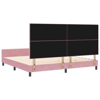 Bettgestell Rosa 200x200 cm Samt