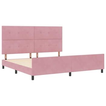 Bettgestell Rosa 200x200 cm Samt