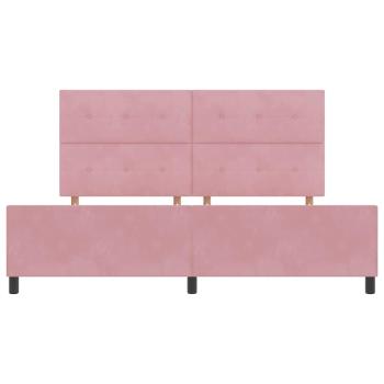 Bettgestell Rosa 200x200 cm Samt