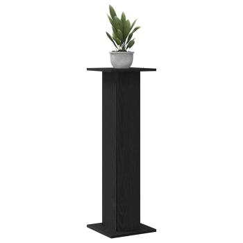 Pflanzenständer 2 Stück Schwarz Eiche 30x30x95 cm Holzwerkstoff