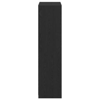 Kleiderschrank Schwarz Eiche 80x50x200 cm Holzwerkstoff