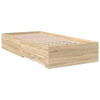 Bettgestell Sonoma Eiche 90x190 cm Spanplatte