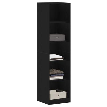 Kleiderschrank aus schwarzer Eiche 50x50x200 cm Möbelspanplatte