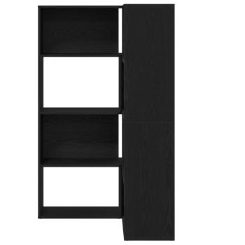 Eckschrank Schwarz Eiche 140x30x140 cm Spanplatte