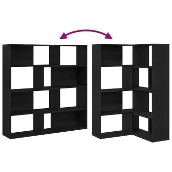 Eckschrank Schwarz Eiche 140x30x140 cm Spanplatte