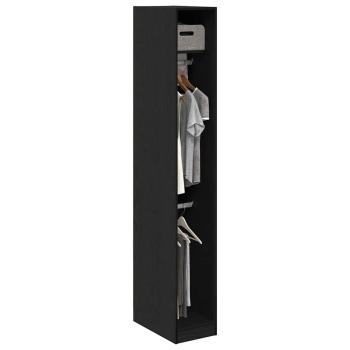 Kleiderschrank Schwarz Eiche 30x50x200 cm Ingenieurholz