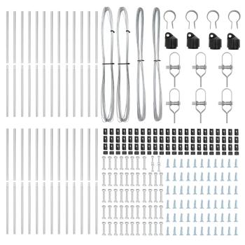 Zaunpfosten 26 Stück Ø32 mm 210 cm galvanisierter Stahl