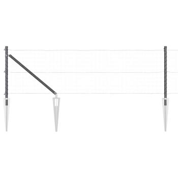 Zaunpfosten mit Spitze 26 Stück Ø32 mm 100 cm Verzinkter Stahl