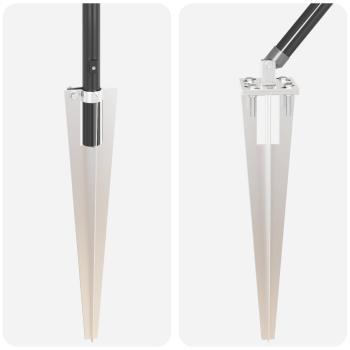 ARDEBO.de - Zaunpfosten mit Spike 52 Stück Ø32 mm 140 cm Verzinkter Stahl