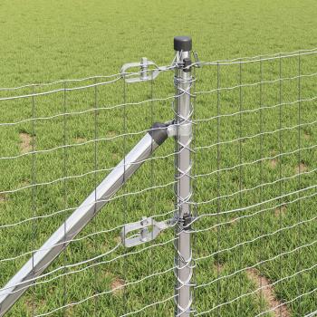 Zaunpfosten mit Spitze 26 Stück Ø32 mm 100 cm Verzinkter Stahl