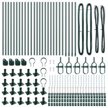 Zaunpfosten Set aus 26 Grün Beton 3,2 x 3,2 x 110 cm Langlebig