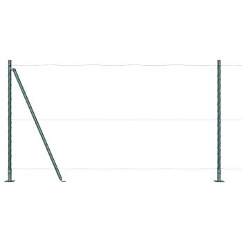 Zaunpfosten Set aus 52 Grün Beton, Stahl 3,2 x 3,2 x 68,5 cm