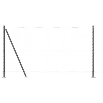 Zaunpfosten Set von 52 Grau Beton 3,2 x 3,2 x 78,5 cm Langlebig