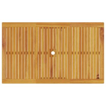 5-teiliges Gartentisch-Set aus massivem Akazienholz, faltbar