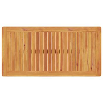 3-teiliges Garten-Esszimmer-Set aus massivem Akazienholz