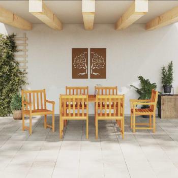 Garten Essgruppe 7 pcs Braun Massivholz Akazie