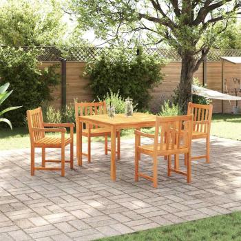 ARDEBO.de - 5-teiliges Garten-Esszimmer-Set aus solidem Akazienholz