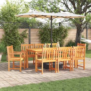 ARDEBO.de - Garten Essgruppe 9 stk. Braun Massivholz Akazie