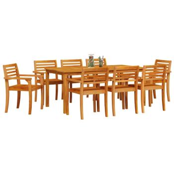 Garten Essgruppe 9 stk. Braun Massivholz Akazie