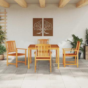 Garten Essgruppe 5 stk. Braun Massivholz Akazie