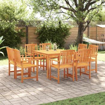 ARDEBO.de - Garten Essgruppe 9 Stk. Braun Massivholz Akazie
