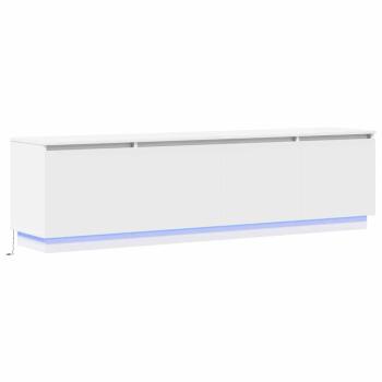 TV-Schrank mit LED Weiß 180x38x49 cm Holzwerkstoff